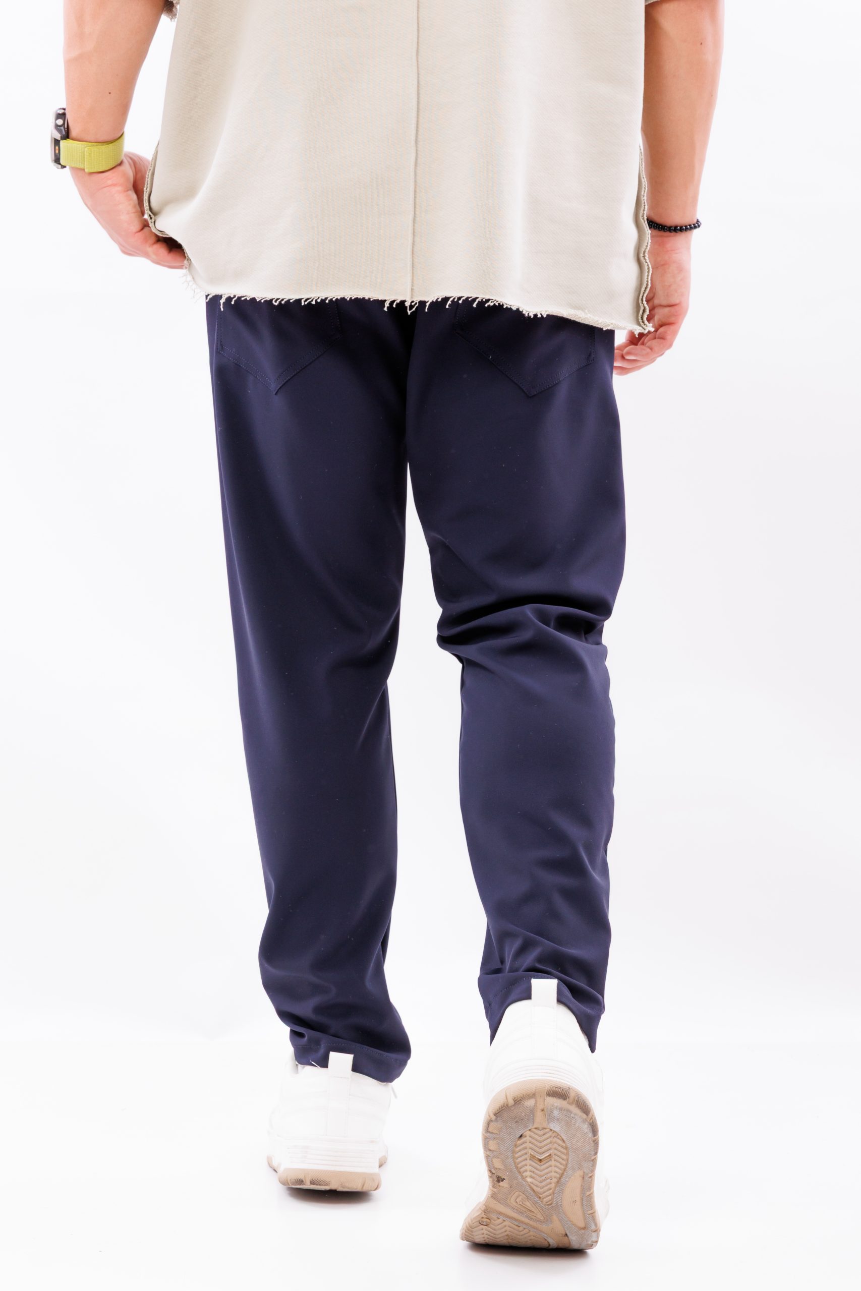 Pantaloni lungi bleumarin relaxed streetwear Pantaloni lungi bleumarin relaxed streetwear