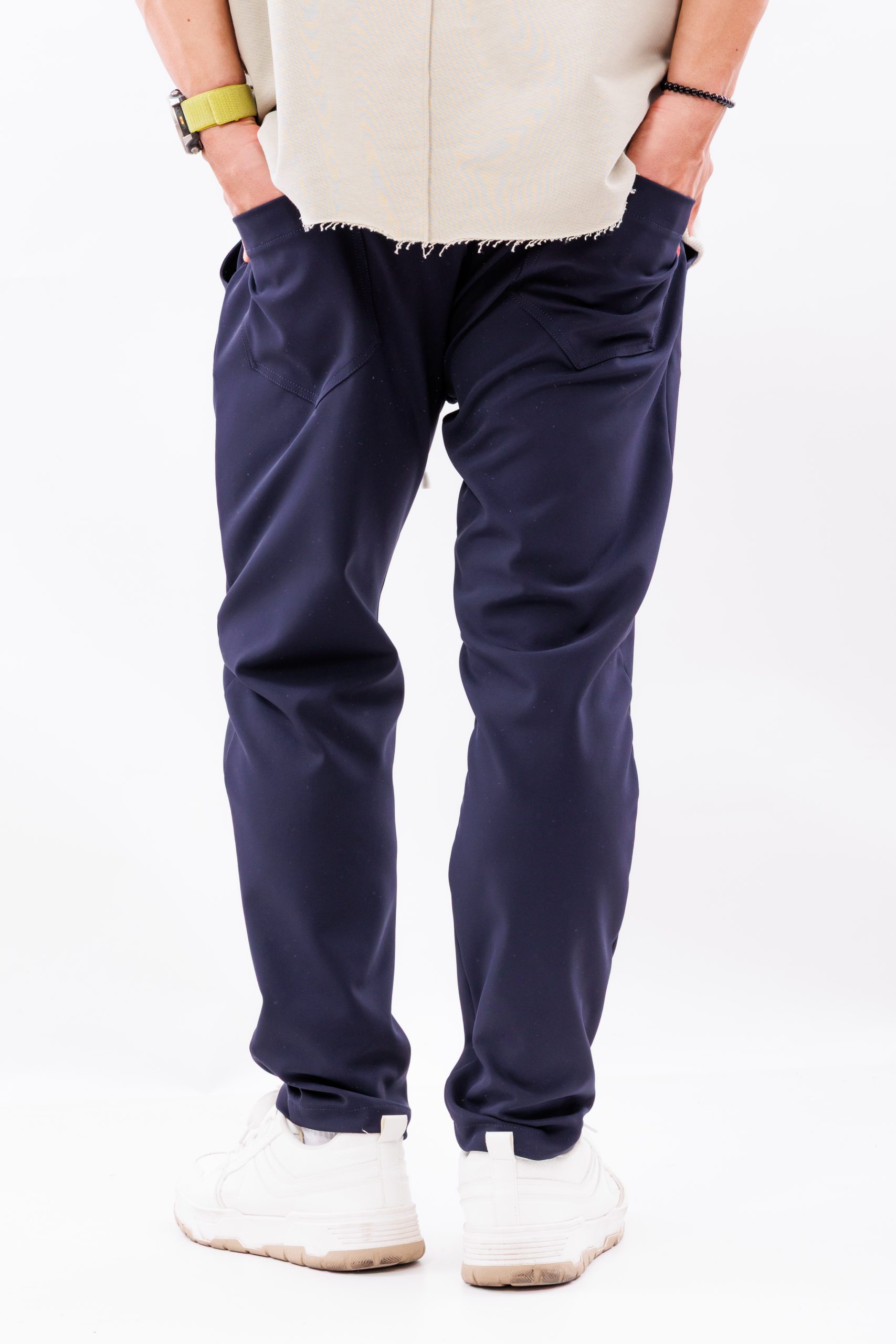 Pantaloni lungi bleumarin relaxed streetwear Pantaloni lungi bleumarin relaxed streetwear