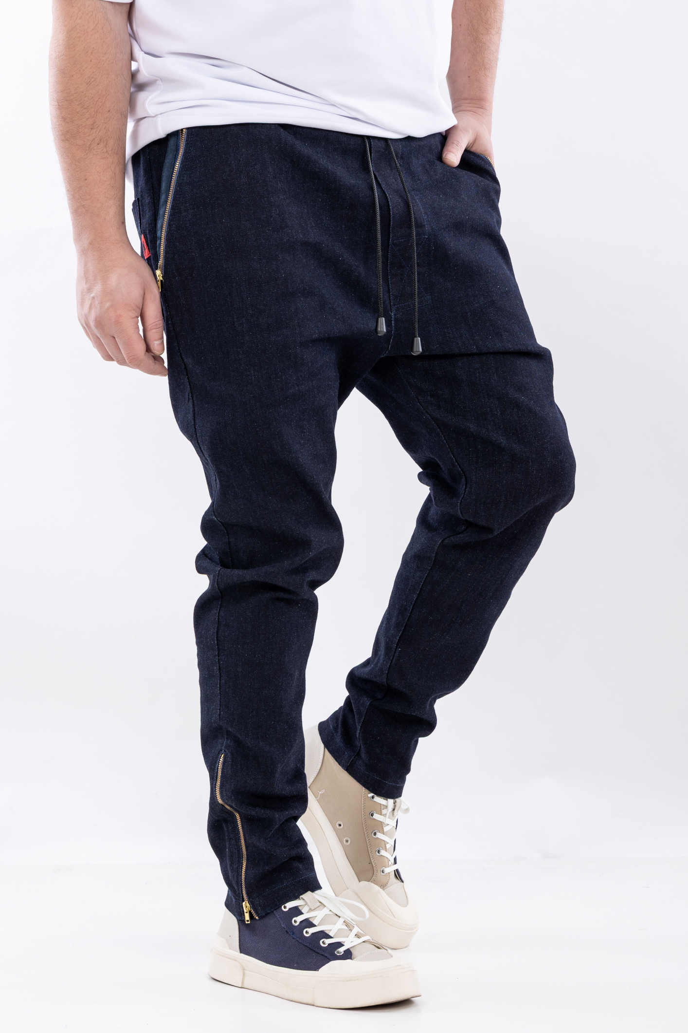 Pantaloni Urban Indigo zip